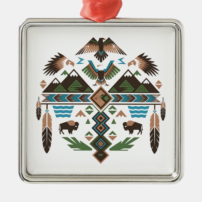 Heilige Symbole Ornament Aus Metall (Vorne)