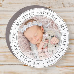 Heilige Taufe Einfache Rahmen Modernes Foto Auto Magnet<br><div class="desc">Dieses einfache und klassische Design besteht aus Serifentypografie und fügt ein benutzerdefiniertes Foto hinzu. "Meine heilige Taufe" umkreist das Foto Ihres Kindes,  Kinderhirns usw.</div>