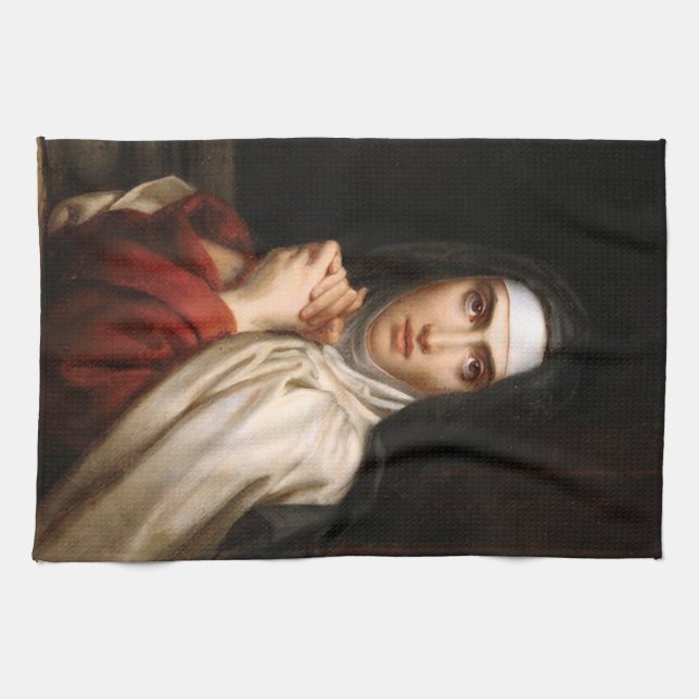 Heilige Teresa Jesu Geschirrtuch (Horizontal)