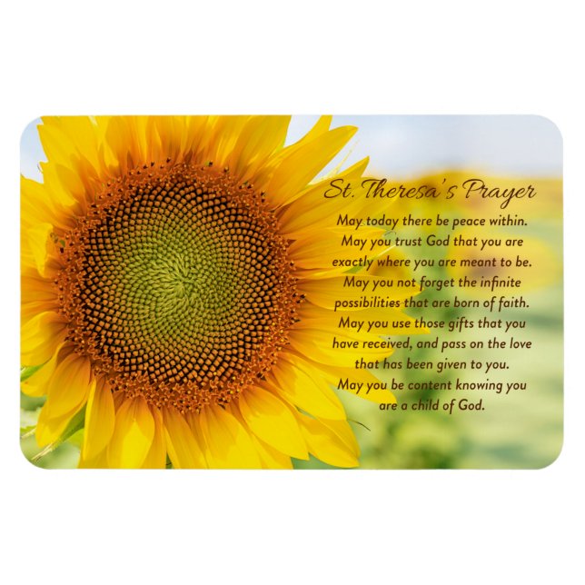 Heilige Theresa-Gebete Magnet (Horizontal)