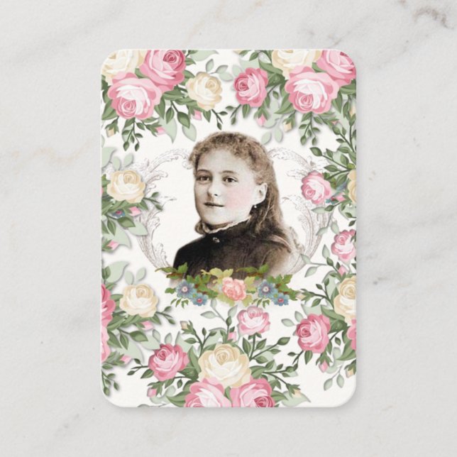 Heilige Therese des Kindes Jesus Gebet Novena kath Platzkarte (Vorderseite)