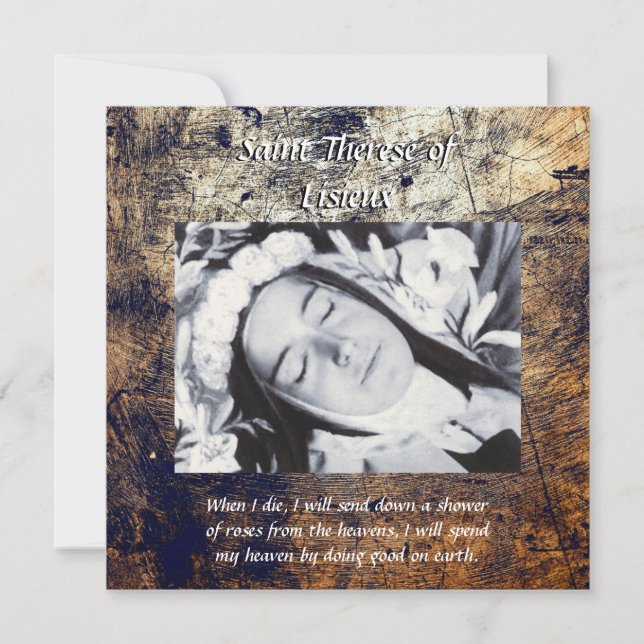 Heilige Therese von Lisieux Feiertagskarte (Vorderseite)