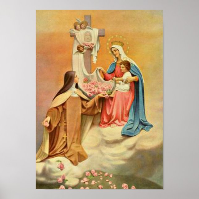 Heilige Therese von Lisieux Kleine Blume Jesu Mari Poster (Vorne)