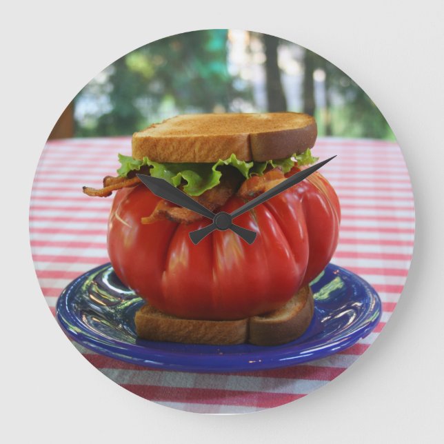 Heilige Tomate! Große Wanduhr (Vorderseite)