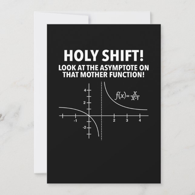 Heilige Umschalt auf Asymptote auf dieser Mutter Save The Date (Vorderseite)