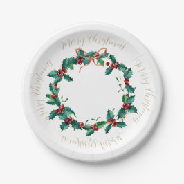 Heilige und Berries Weihnachtsfeier Pappteller