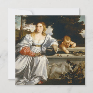 Heilige und Profane Liebe von Tizian Cupido Venus Dankeskarte