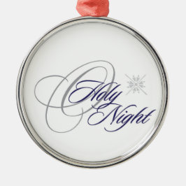 Heilige Verzierung O Nacht Silbernes Ornament