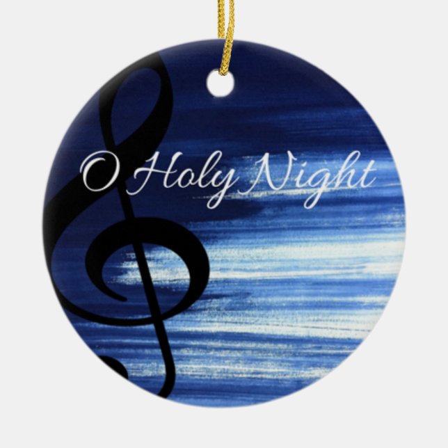 Heilige Verzierung O Nachtweihnachts Keramikornament (Vorne)