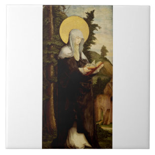 Heilige Walpurga mittelalterliche angelsächsische Fliese