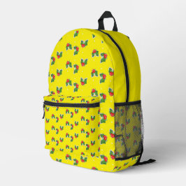 Heilige Weihnachten auf gelb Bedruckter Rucksack