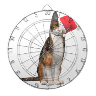 Heilige Weihnachten mit einer spielerischen Katze  Dartscheibe