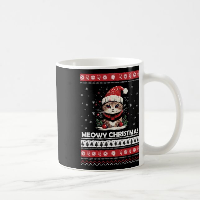 Heilige Weihnachten Niedliche Katzen und Kaffee Me Kaffeetasse (Rechts)