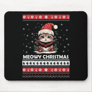 Heilige Weihnachten Niedliche Katzen und Kaffee Me Mousepad