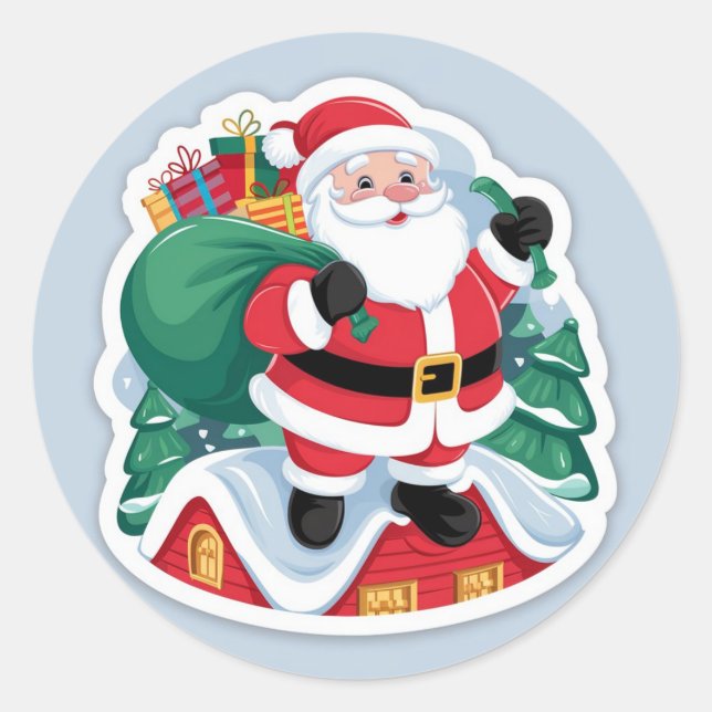 Heilige Weihnachten Runder Aufkleber (Vorderseite)