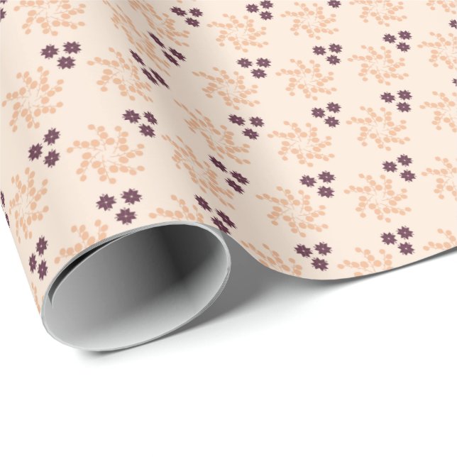 Heilige Weihnachtsbeere und -dekoration Geschenkpapier (Rolleneckpunkt)