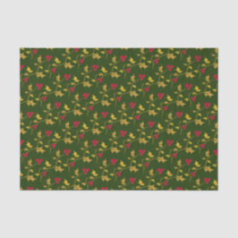 Heilige Weihnachtsbeeren und rote Beeren, goldene  Seidenpapier