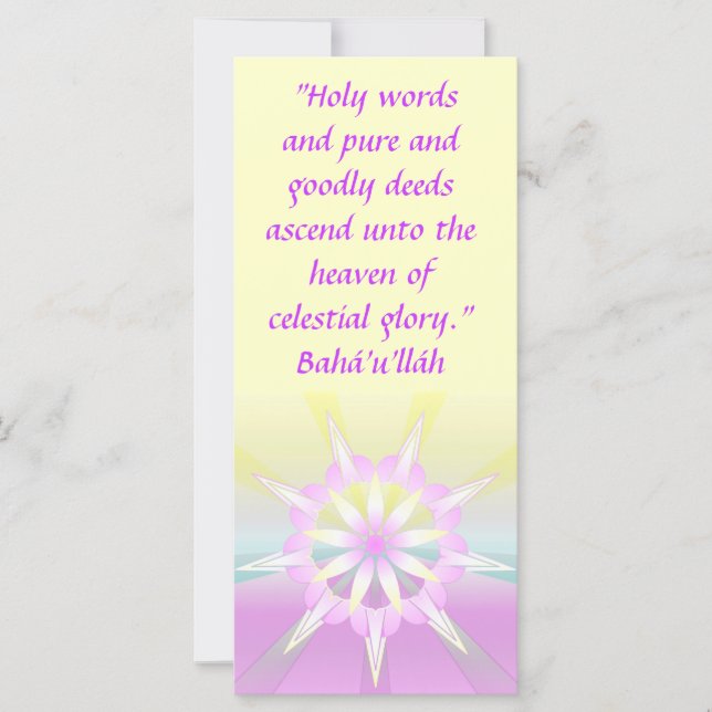 Heilige Worte Ruhi (Vorderseite)