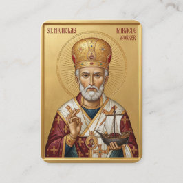 Heiligen Nikolaus Gebetskarte Visitenkarte