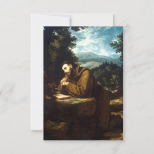Heiligenbild des Hl. Franz von Assisi Dankeskarte