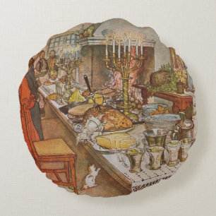 Heiliger Abend Carl Larsson 1904 Rundes Kissen