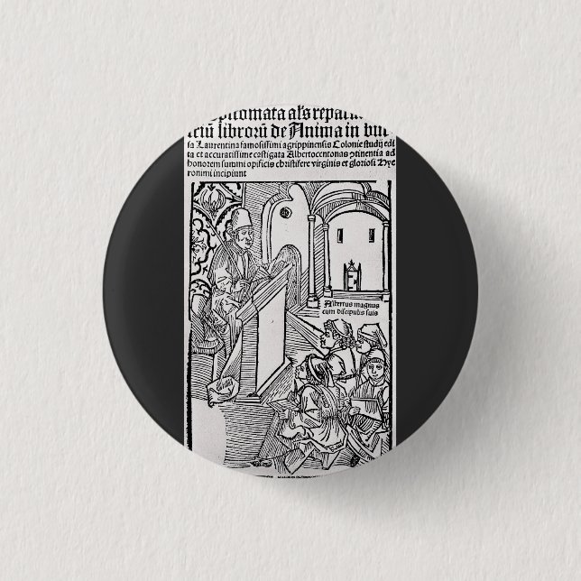 Heiliger Albertus Magnus Doktor der Kirche Button (Vorderseite)