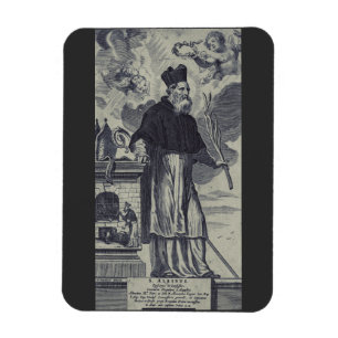 Heiliger Albinus von Angers Ehrwürdiger Bischof de Magnet