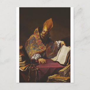 Heiliger Ambrosius Vater der katholischen Kirche Postkarte