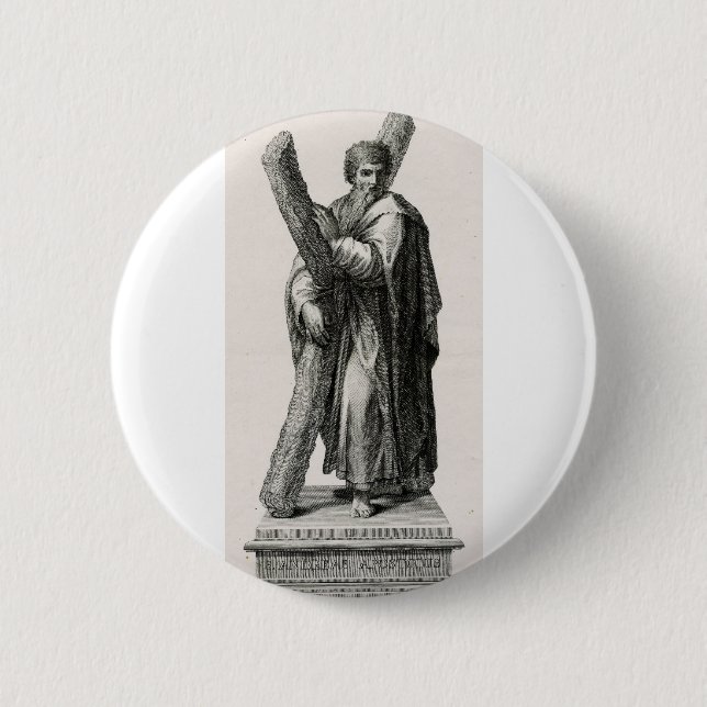 Heiliger Andreas der Apostel Erstberufener Jünger Button (Vorderseite)