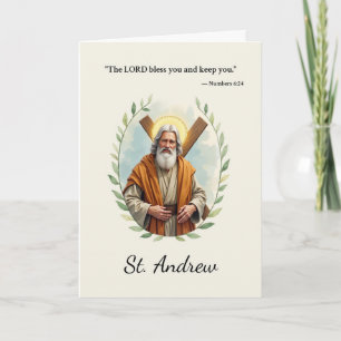 Heiliger Andrew Gottes Friedens- und Segen-Schrift Karte