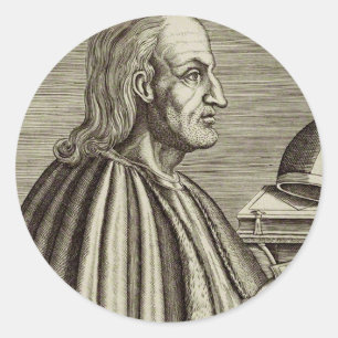 Heiliger Anselm von Canterbury Kirchenlehrer Runder Aufkleber