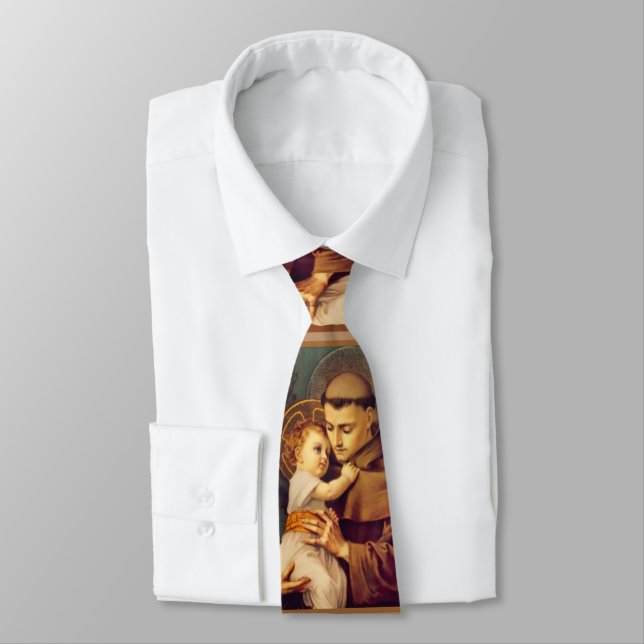 Heiliger Anthony von Padua mit Baby Jesus Krawatte (Gebunden)