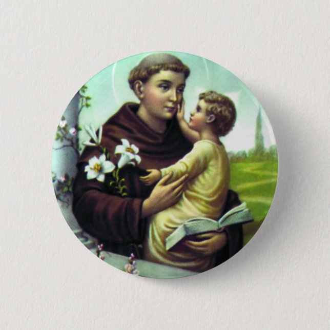 Heiliger Antônio und Kind Jesus Button (Vorderseite)