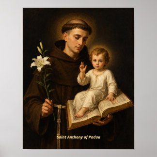 Heiliger Antonius von Padua Kunstprint Poster