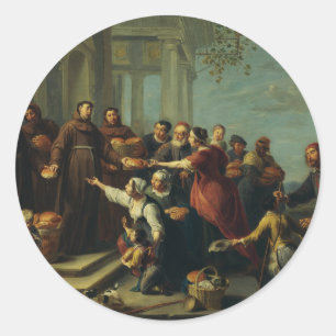 Heiliger Antonius von Padua von Willem van Herp Runder Aufkleber