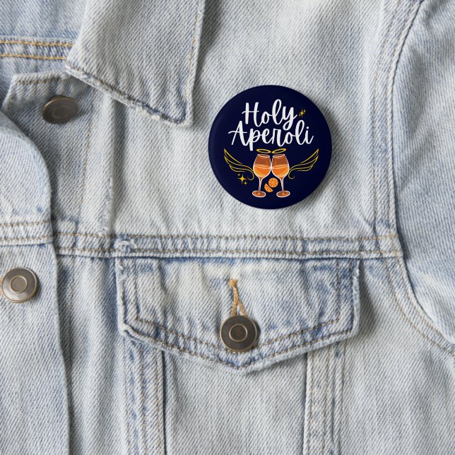 Heiliger Aperoli Witziger Trendiger Aperol Spritz  Button (Beispiel)