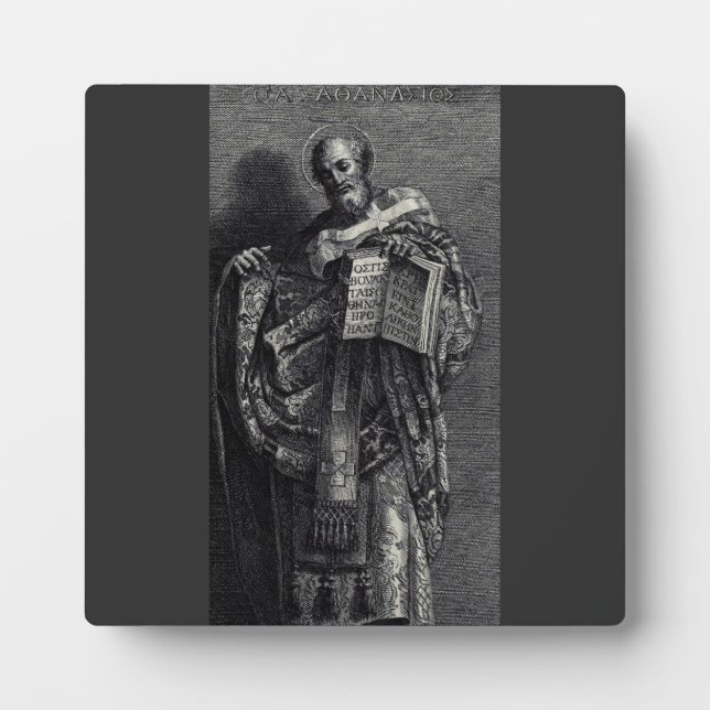 Heiliger Athanasius von Alexandria Papst und Patri Fotoplatte (Vorderseite)