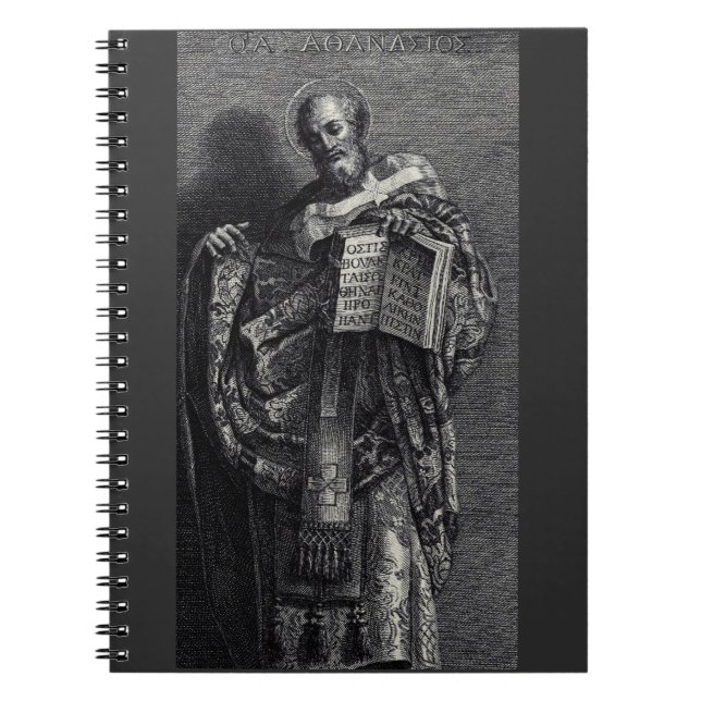 Heiliger Athanasius von Alexandria Papst und Patri Notizblock (Vorderseite)