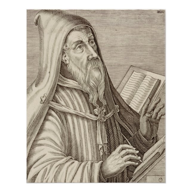 Heiliger Augustiner Hippo-Doktor der Kirche Poster (Vorderseite)