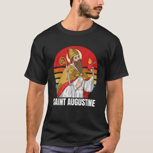 Heiliger Augustinus Hippo katholisch T-Shirt (Vorderseite)