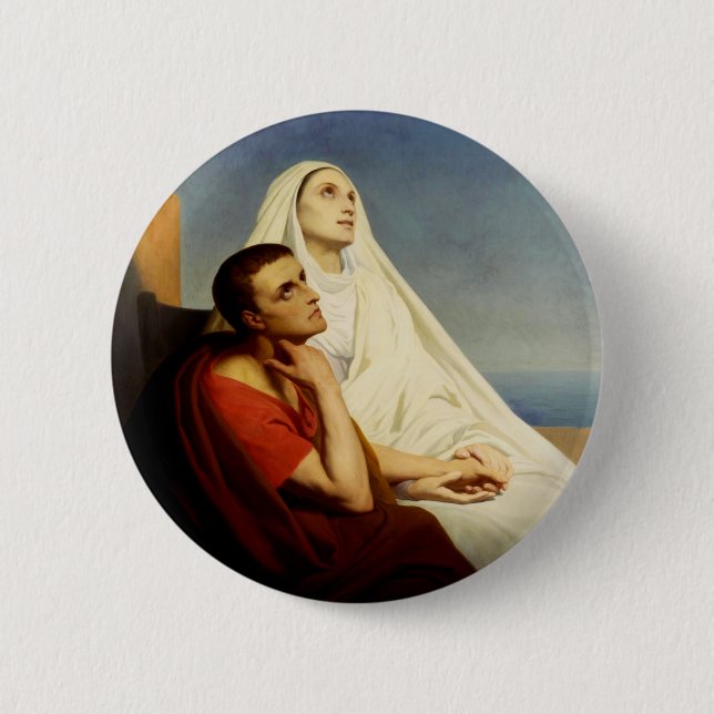 Heiliger Augustinus und Heilige Monica Button (Vorderseite)