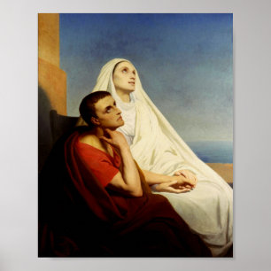 Heiliger Augustinus und Heilige Monica Poster