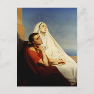 Heiliger Augustinus und Heilige Monica Postkarte
