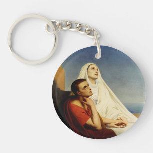 Heiliger Augustinus und Heilige Monica Schlüsselanhänger