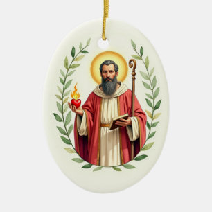 Heiliger Augustinus von Hippo Gottes Frieden und S Keramik Ornament