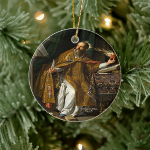 Heiliger Augustinus von Hippo Keramik Ornament