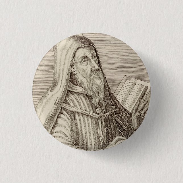 Heiliger Augustinus von Hippo Kirchenlehrer Button (Vorderseite)