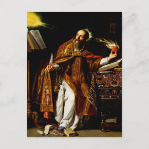Heiliger Augustinus von Hippo Kirchenlehrer Kunst Postkarte