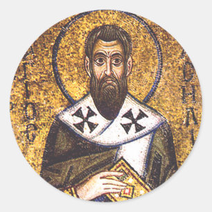 Heiliger Basilius von Caesarea Runder Aufkleber