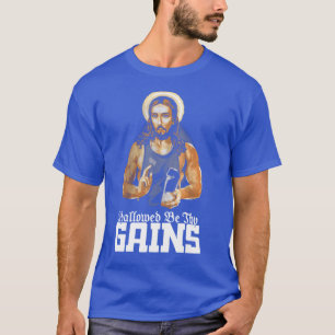 Heiliger Behy-Gewinn Lustiger Muskel-Jesus-Gewicht T-Shirt